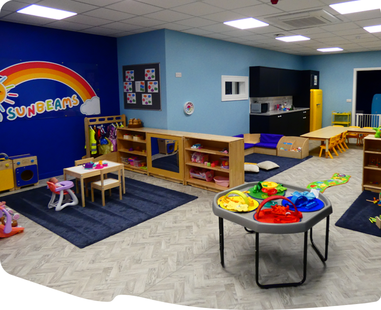 Inside photo of the Sunny Skies Academy Sunbeams Classroom